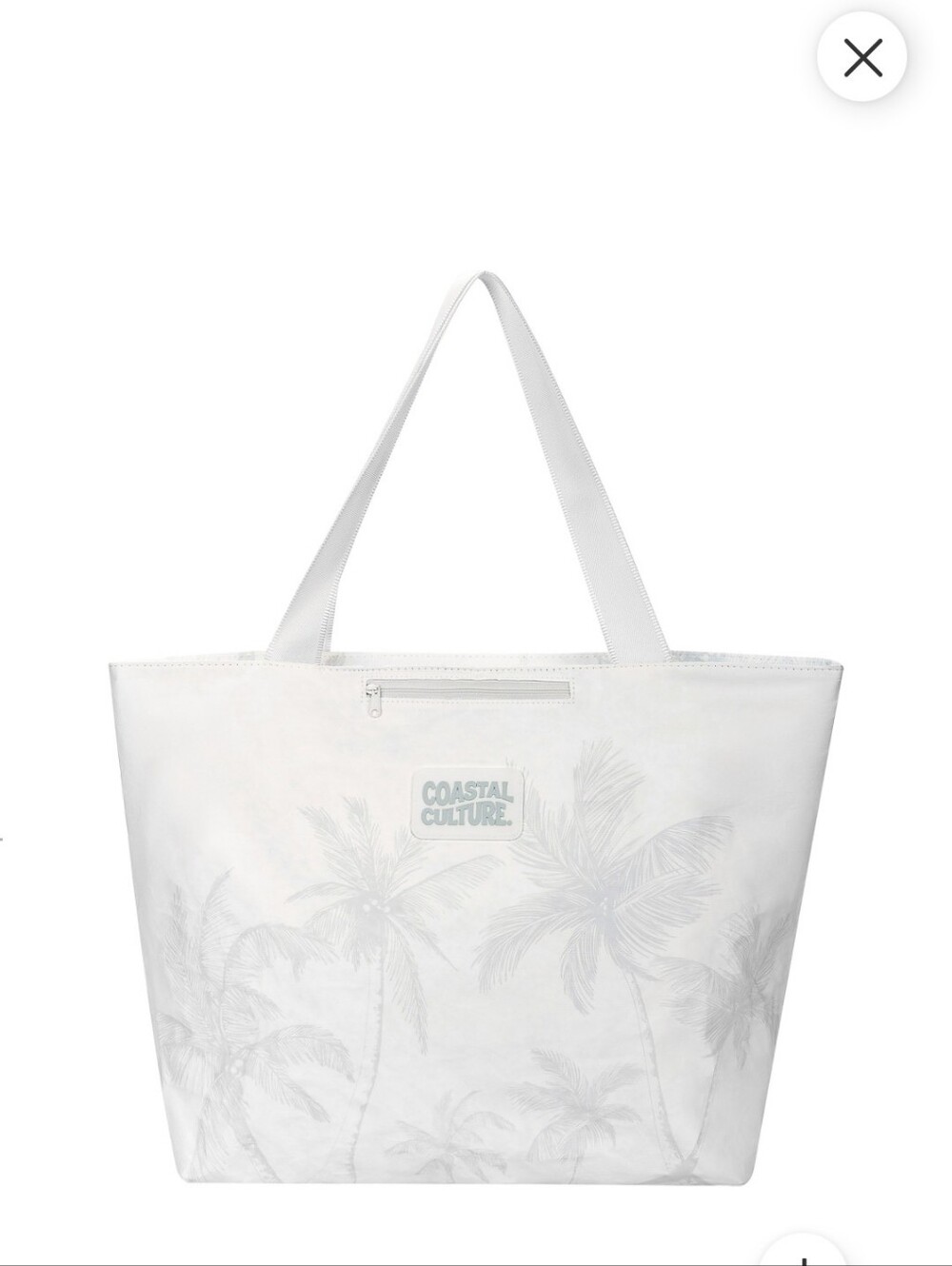 Coastal Culture White Palm Tree Beach Tote XL